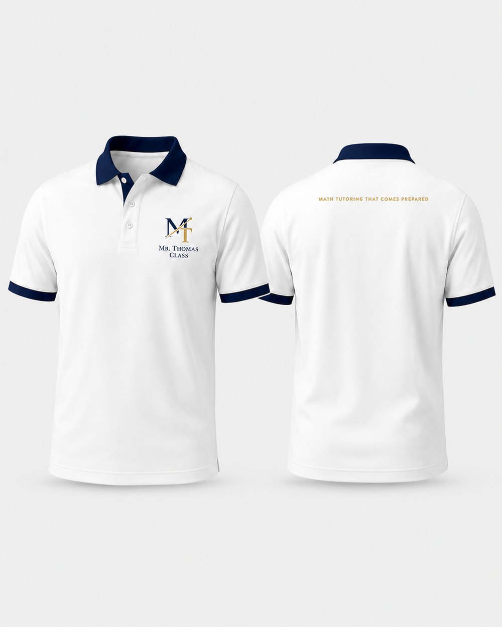 MRThomasClass white polo alternate apparel mockup